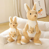 Maman kangourou en peluche avec son bébé