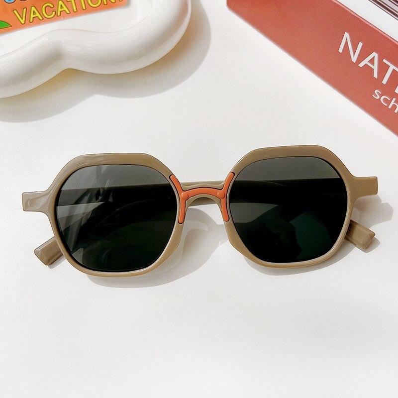 Lunettes de soleil rectangulaires Vintage givrées pour enfants