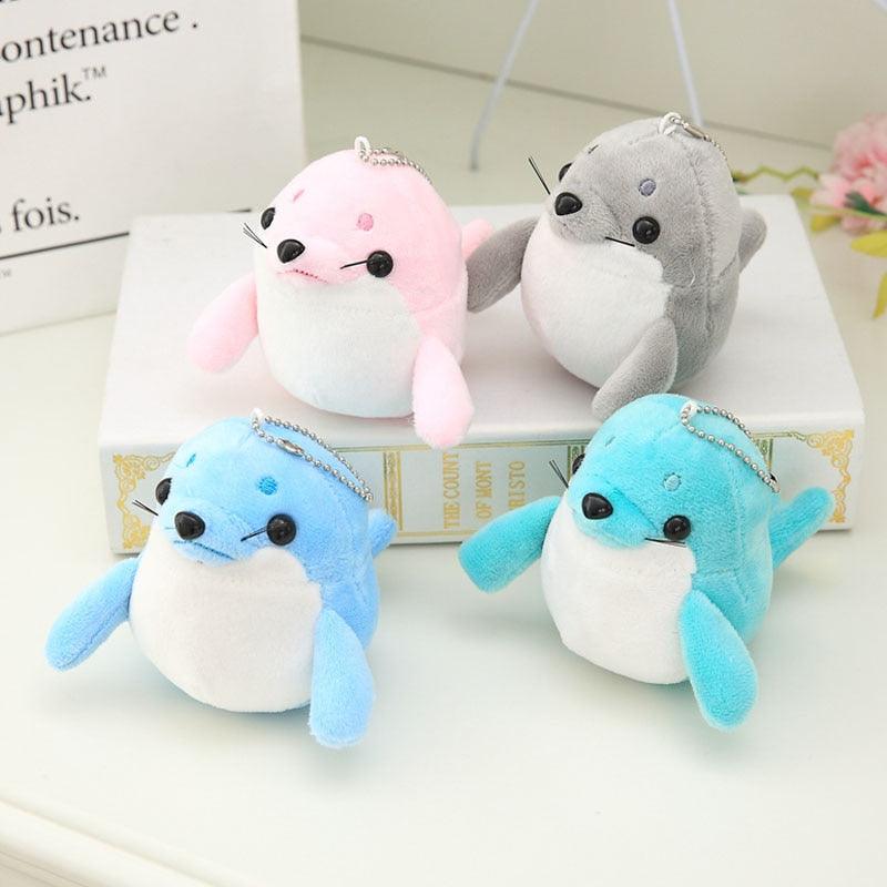 Otarie en porte-clé peluche