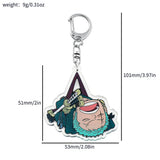 Porte-clef One Piece en acrylique Luffy Zoro Chopper
