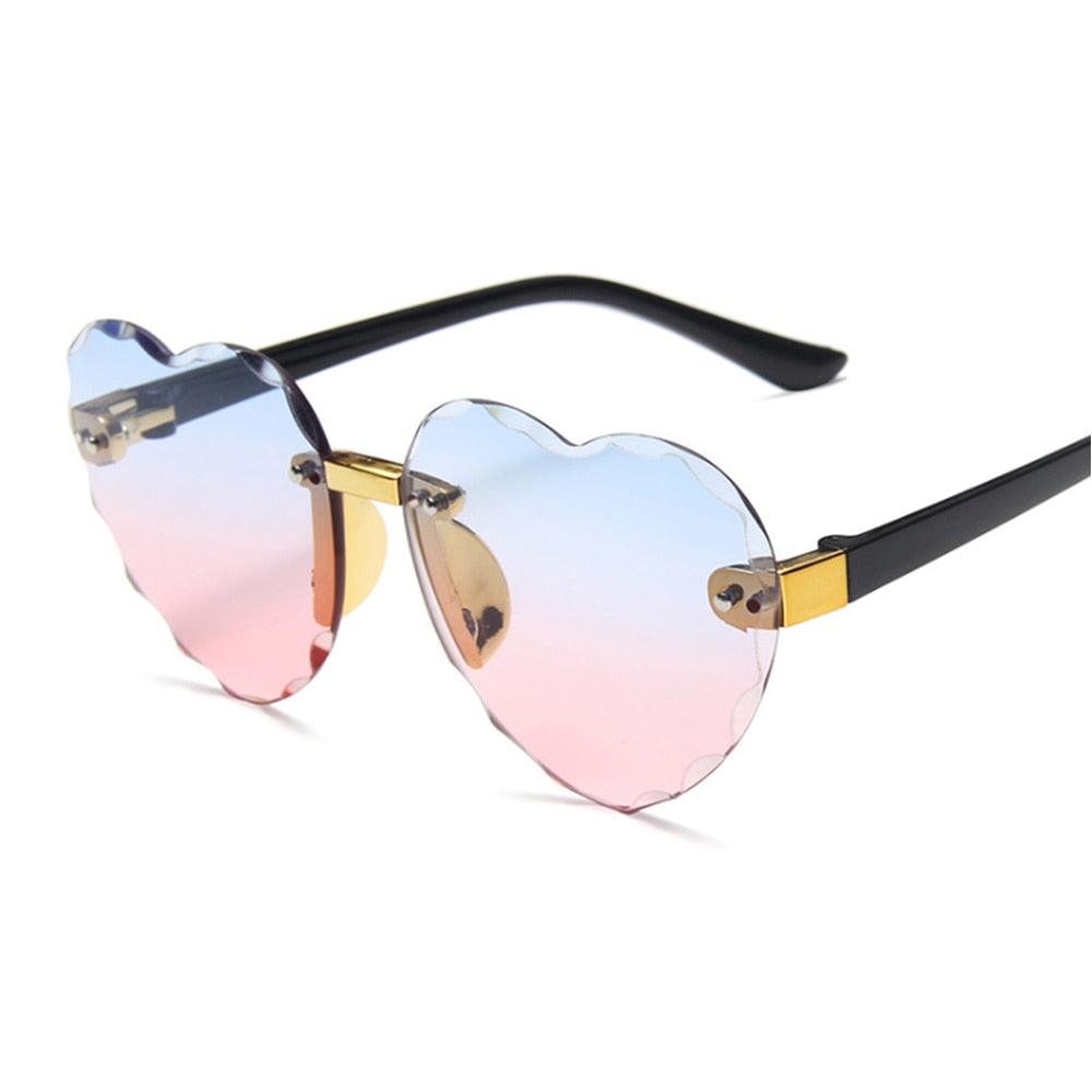 Lunettes de soleil en coeur sans bordure pour enfants