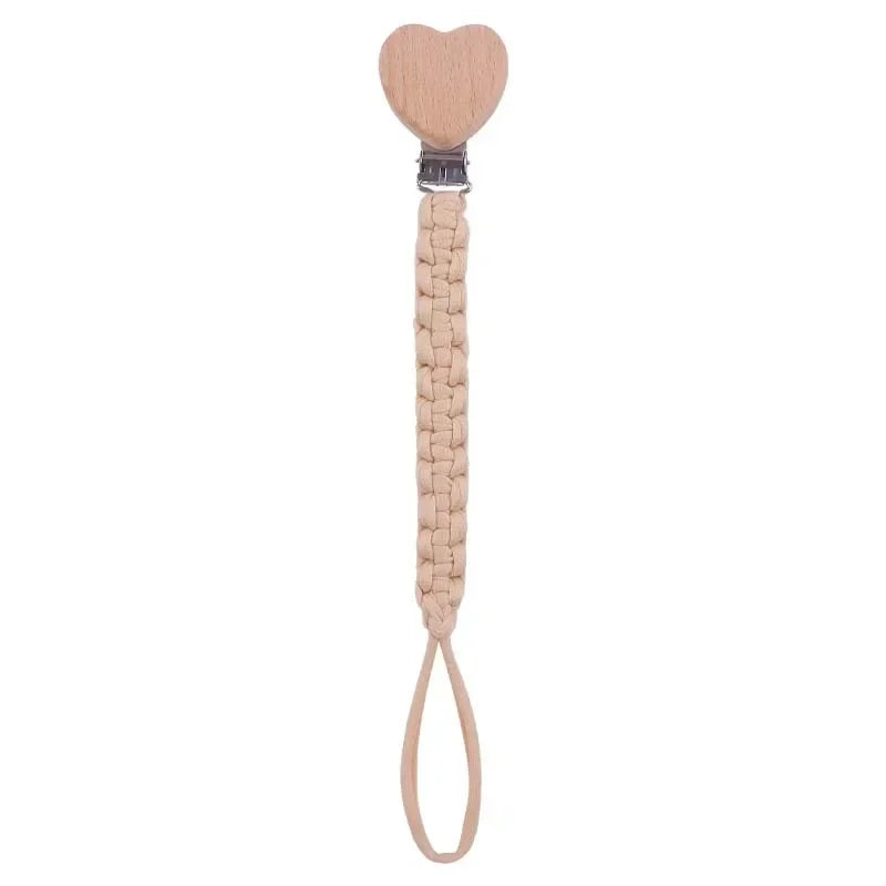 Attache-tétine personnalisée prénom en perles de bois – Cadeau de naissance