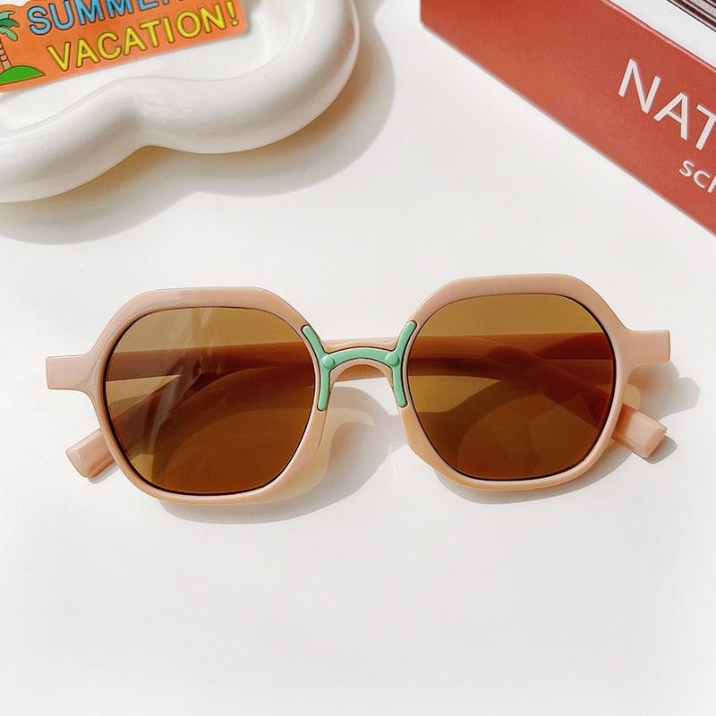 Lunettes de soleil rectangulaires Vintage givrées pour enfants