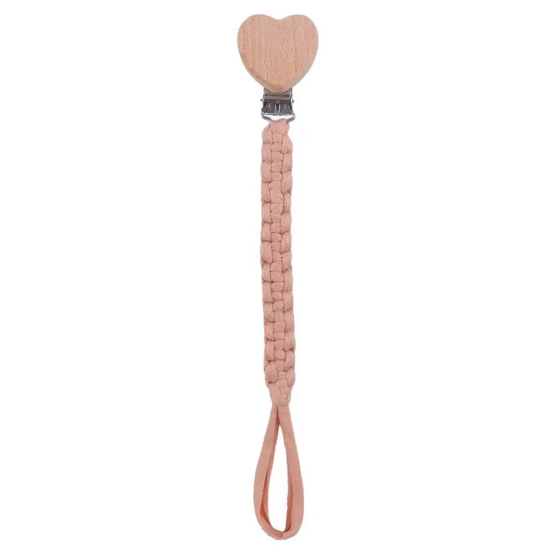 Attache-tétine personnalisée prénom en perles de bois – Cadeau de naissance
