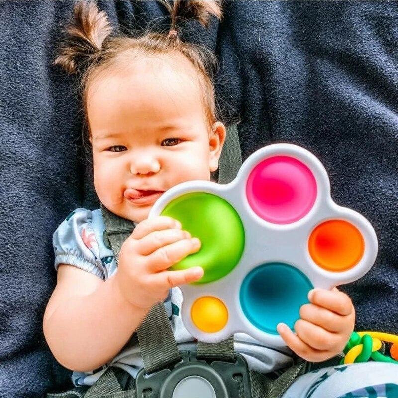 Jouet Sensoriel à Bulles de Poussée Montessori