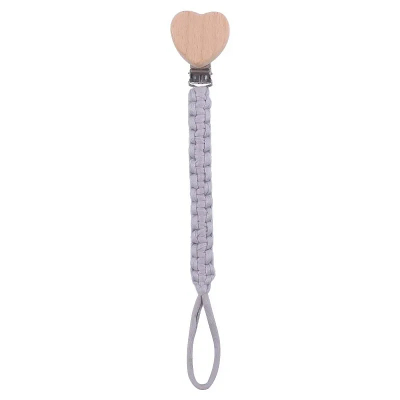 Attache-tétine personnalisée prénom en perles de bois – Cadeau de naissance
