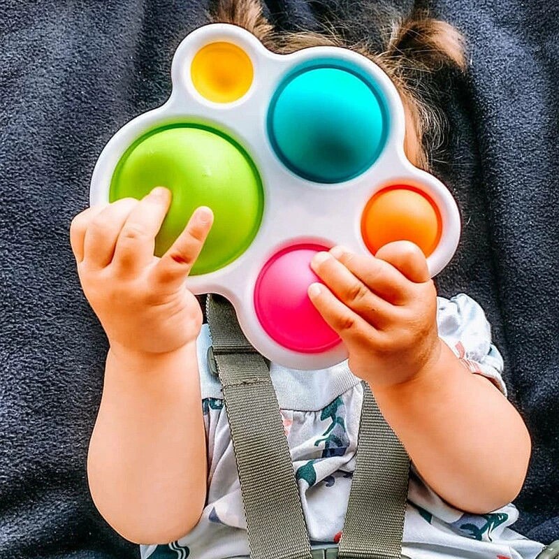 Jouet Sensoriel à Bulles de Poussée Montessori