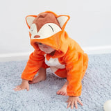 Barboteuse Bébé à Capuche avec Motifs d'Animaux Adorables