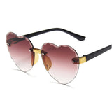 Lunettes de soleil en coeur sans bordure pour enfants