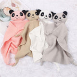Doudou panda en coton pour bébé