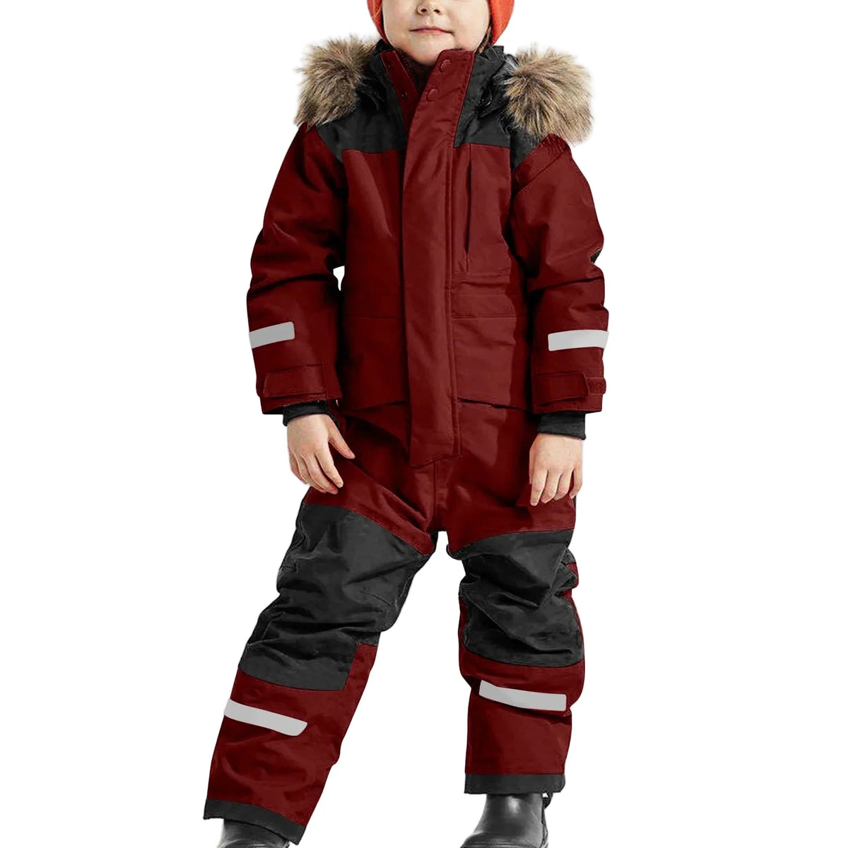 Combinaison de Ski Enfant avec Capuche Fourrure - Snowboo