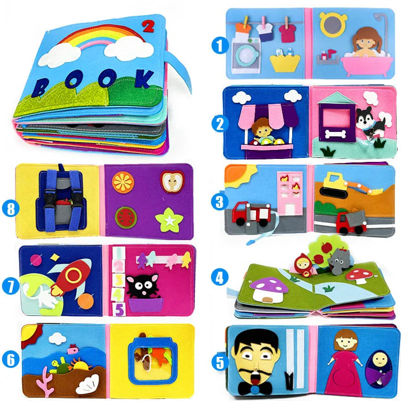 Livre en Tissu 3D Montessori