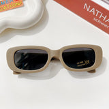 Lunettes de soleil rectangulaires Vintage givrées pour enfants