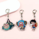 Porte-clef One Piece en acrylique Luffy Zoro Chopper