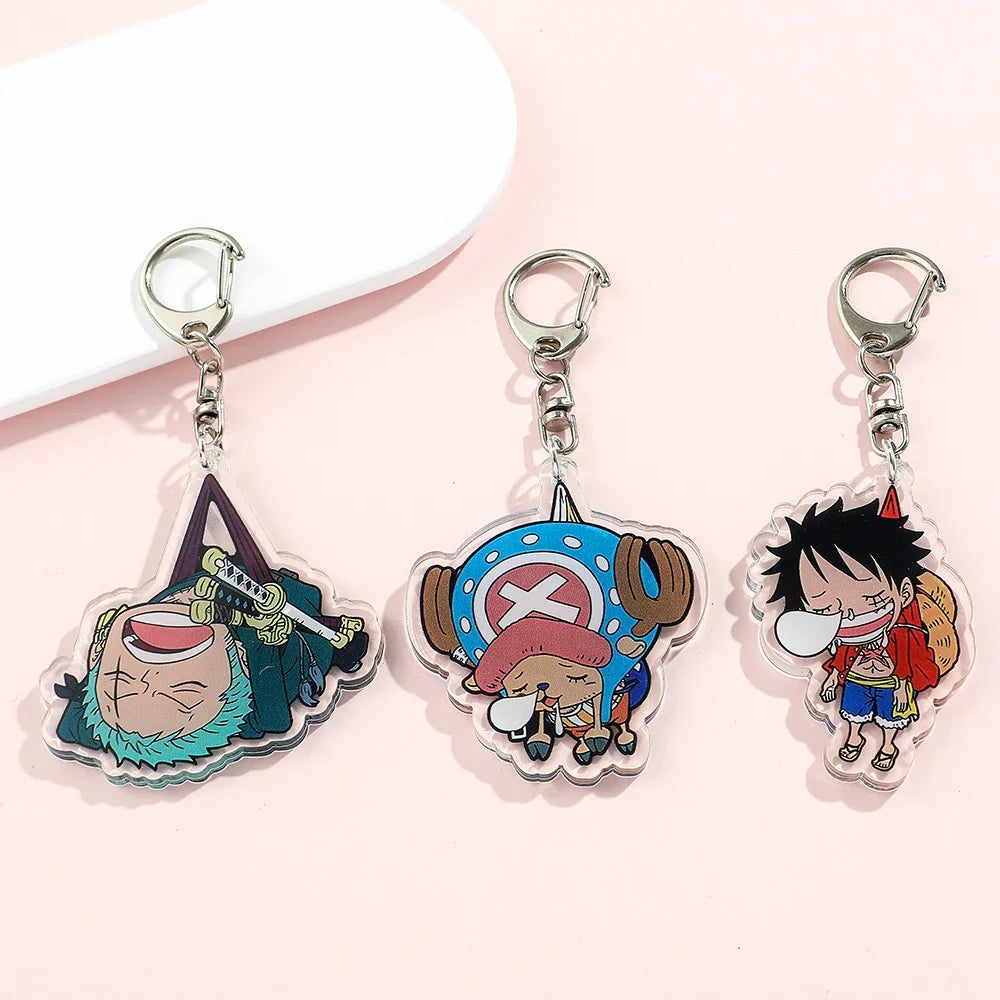 Porte-clef One Piece en acrylique Luffy Zoro Chopper