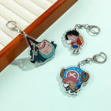 Porte-clef One Piece en acrylique Luffy Zoro Chopper