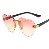 Lunettes de soleil en coeur sans bordure pour enfants