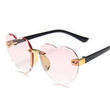 Lunettes de soleil en coeur sans bordure pour enfants