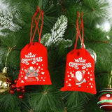 Sac Cadeau Noël – Velours Rouge Festif