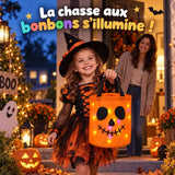 Sac à Bonbons Halloween LED Réutilisable pour Enfant