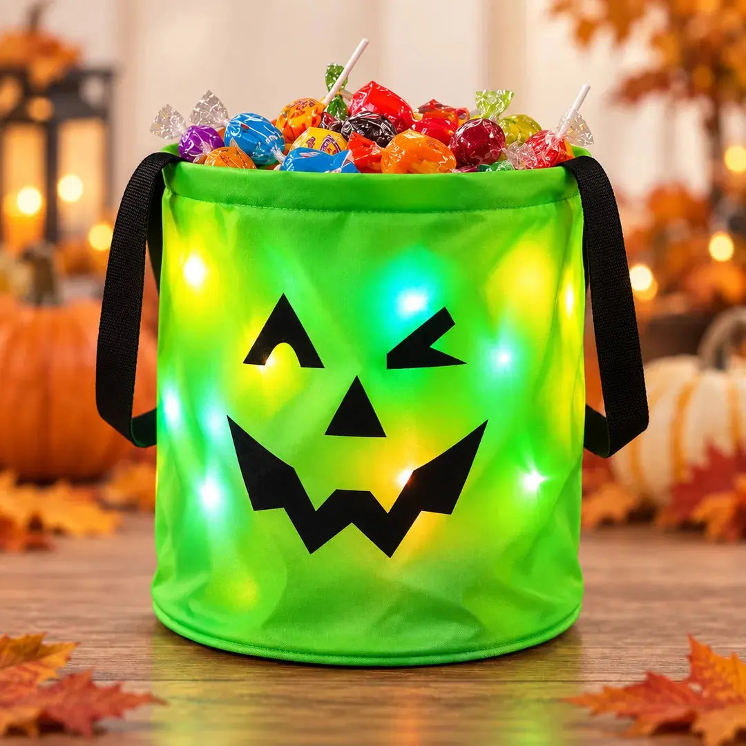 Sac à Bonbons Halloween LED Réutilisable pour Enfant