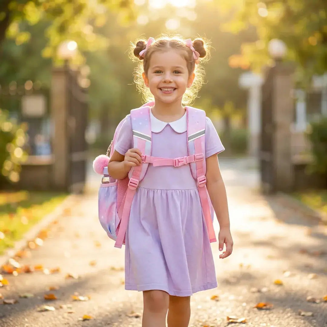 Sac à Dos École Fille Ergonomique – Bandes Réfléchissantes
