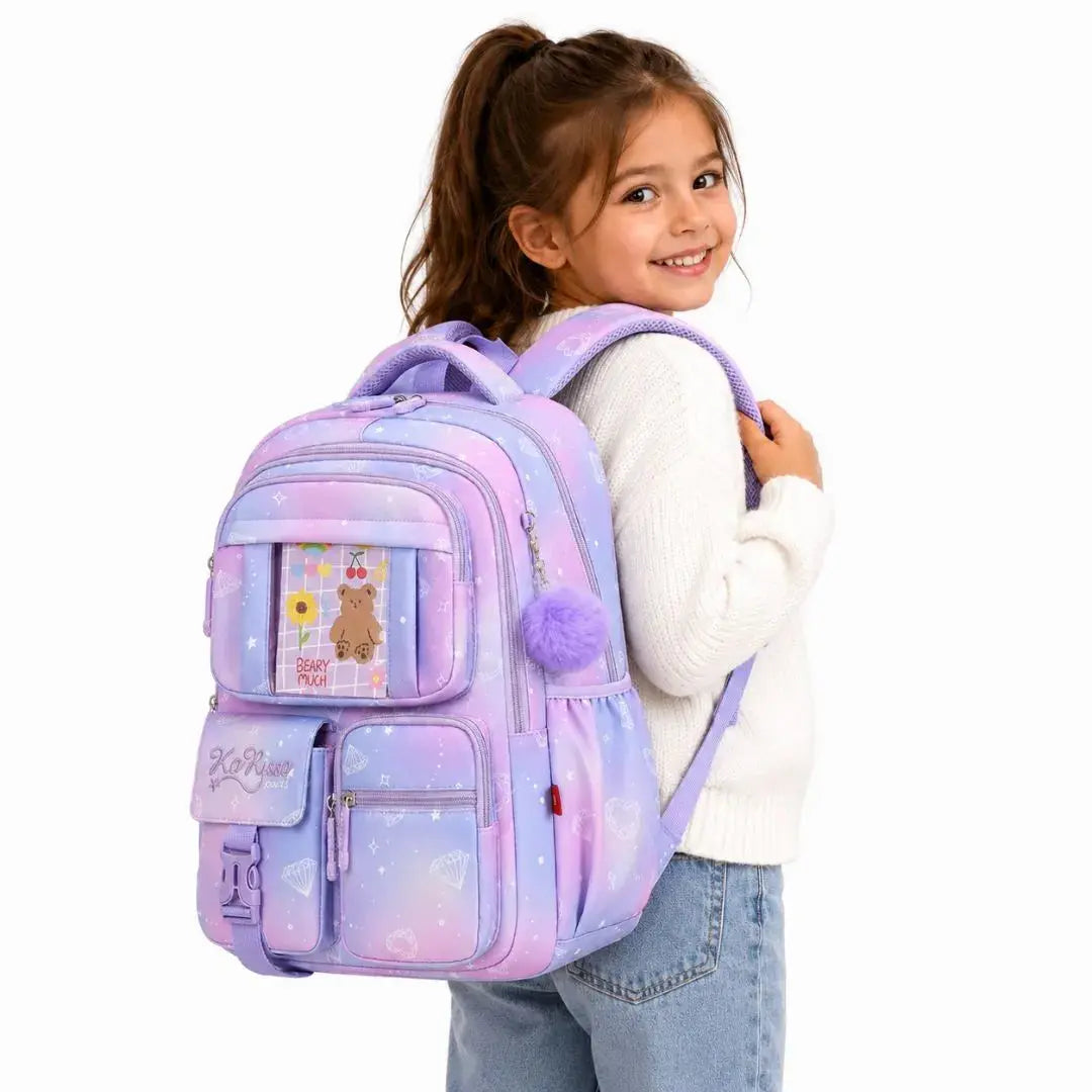 Sac à Dos École Fille Ergonomique – Bandes Réfléchissantes