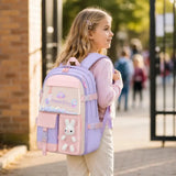 Sac à Dos Scolaire Fille Kawaii – Peluche Lapin