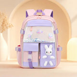 Sac à Dos Scolaire Fille Kawaii – Peluche Lapin