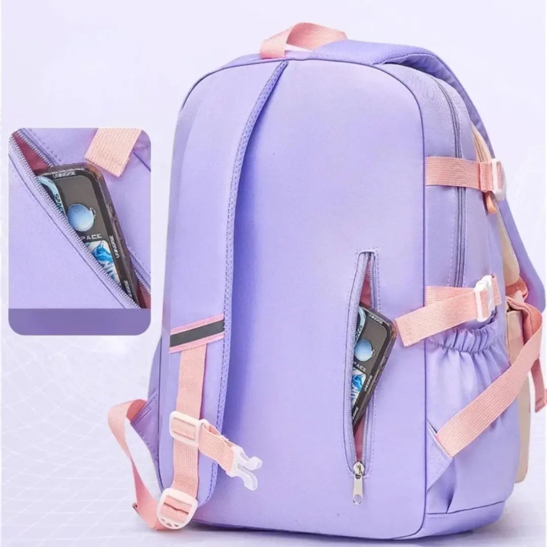 Sac à Dos Scolaire Fille Kawaii – Peluche Lapin