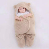 Sac de couchage en coton flanelle beige pour bébé