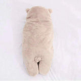 Sac de couchage en coton flanelle beige pour bébé