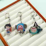 Porte-clef One Piece en acrylique Luffy Zoro Chopper