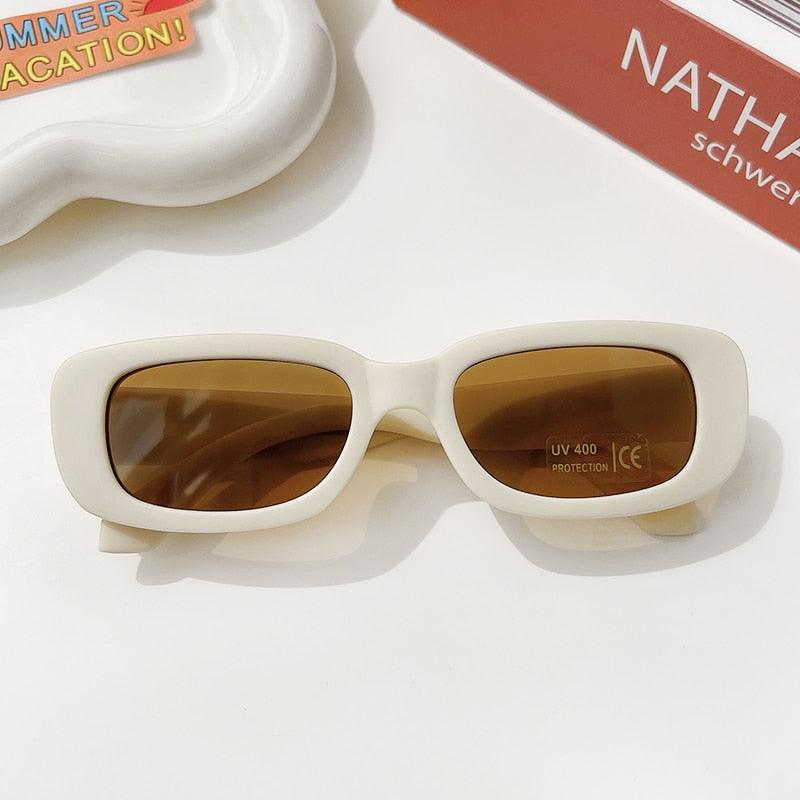 Lunettes de soleil rectangulaires Vintage givrées pour enfants