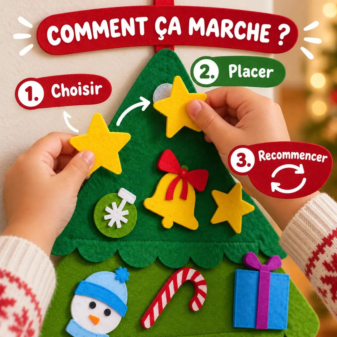 Sapin de Noël en Feutre Montessori – MagiNoël