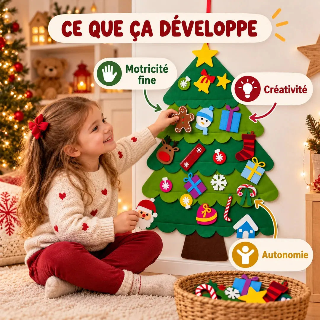 Sapin de Noël en Feutre Montessori – MagiNoël