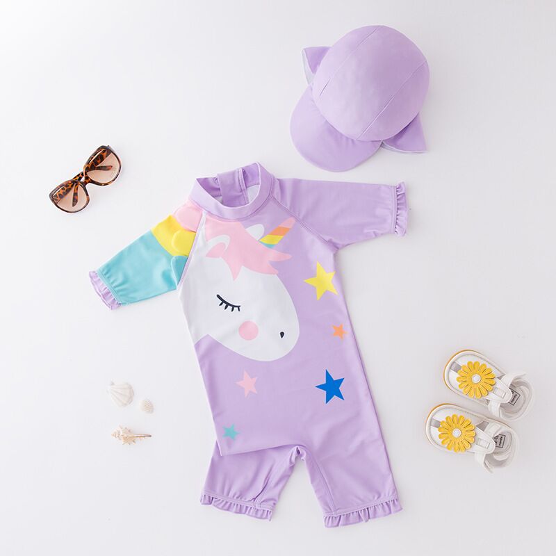 Combinaison Anti Uv Bébé pour Garçon et Fille à Motif d'Animaux