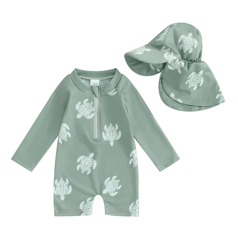 Maillot de Bain Bébé avec Casquette