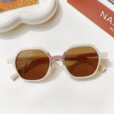 Lunettes de soleil rectangulaires Vintage givrées pour enfants