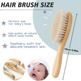 Brosse à cheveux bébé personnalisée au prénom en bois – Cadeau de naissance