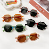 Lunettes de soleil rectangulaires Vintage givrées pour enfants