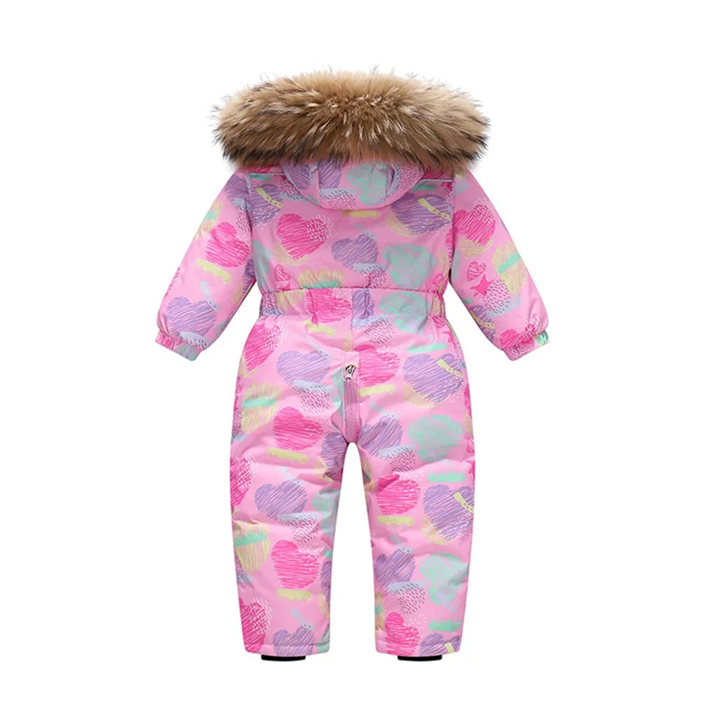Combinaison de Ski Enfant avec Capuche Fourrure - Louba