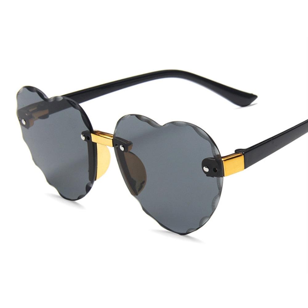 Lunettes de soleil en coeur sans bordure pour enfants