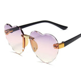 Lunettes de soleil en coeur sans bordure pour enfants