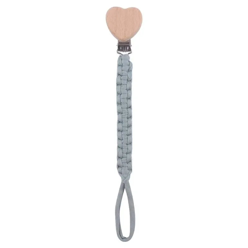Attache-tétine personnalisée prénom en perles de bois – Cadeau de naissance