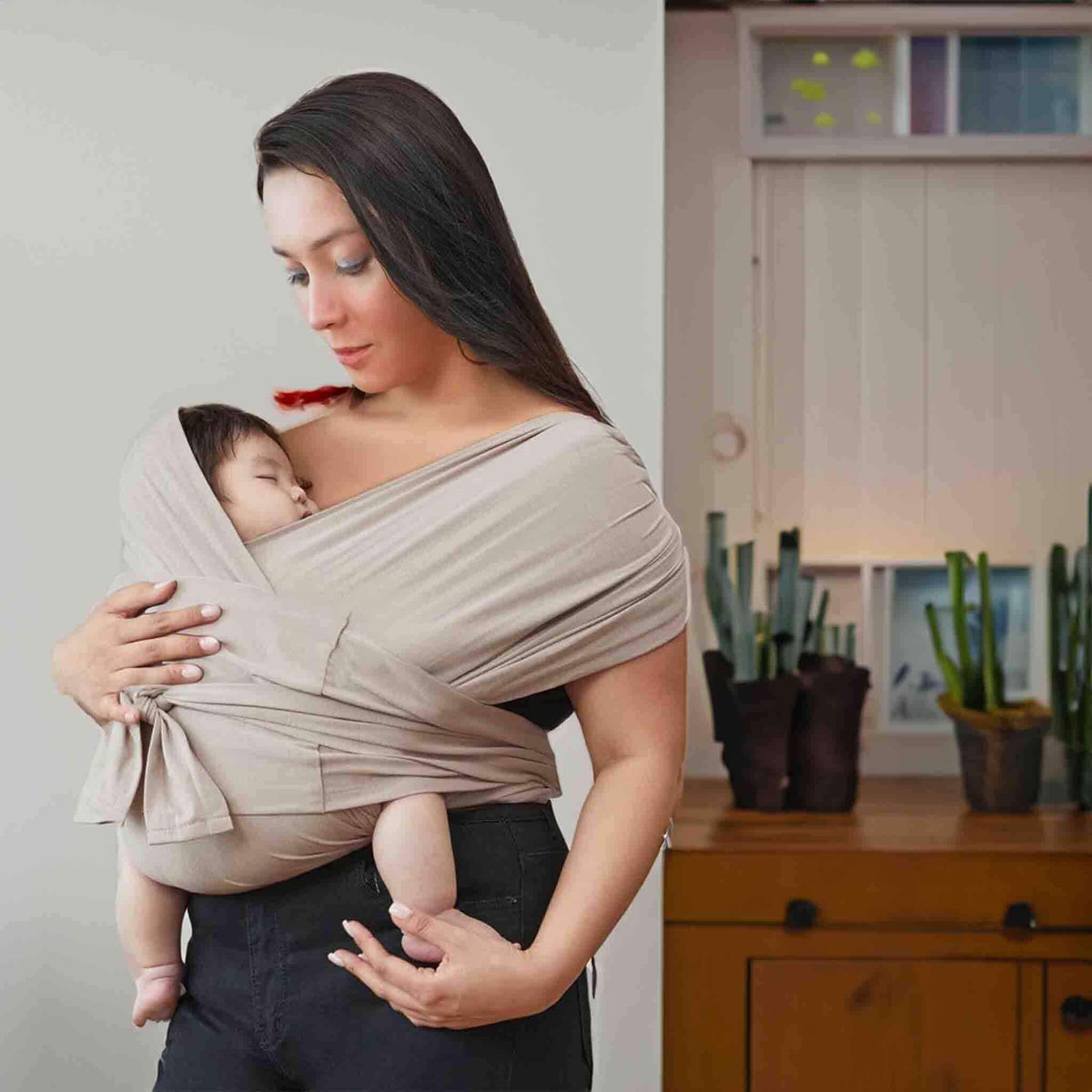 SeleneSling Porte-bébé en Coton Biologique | Écharpe de Portage Ajustable