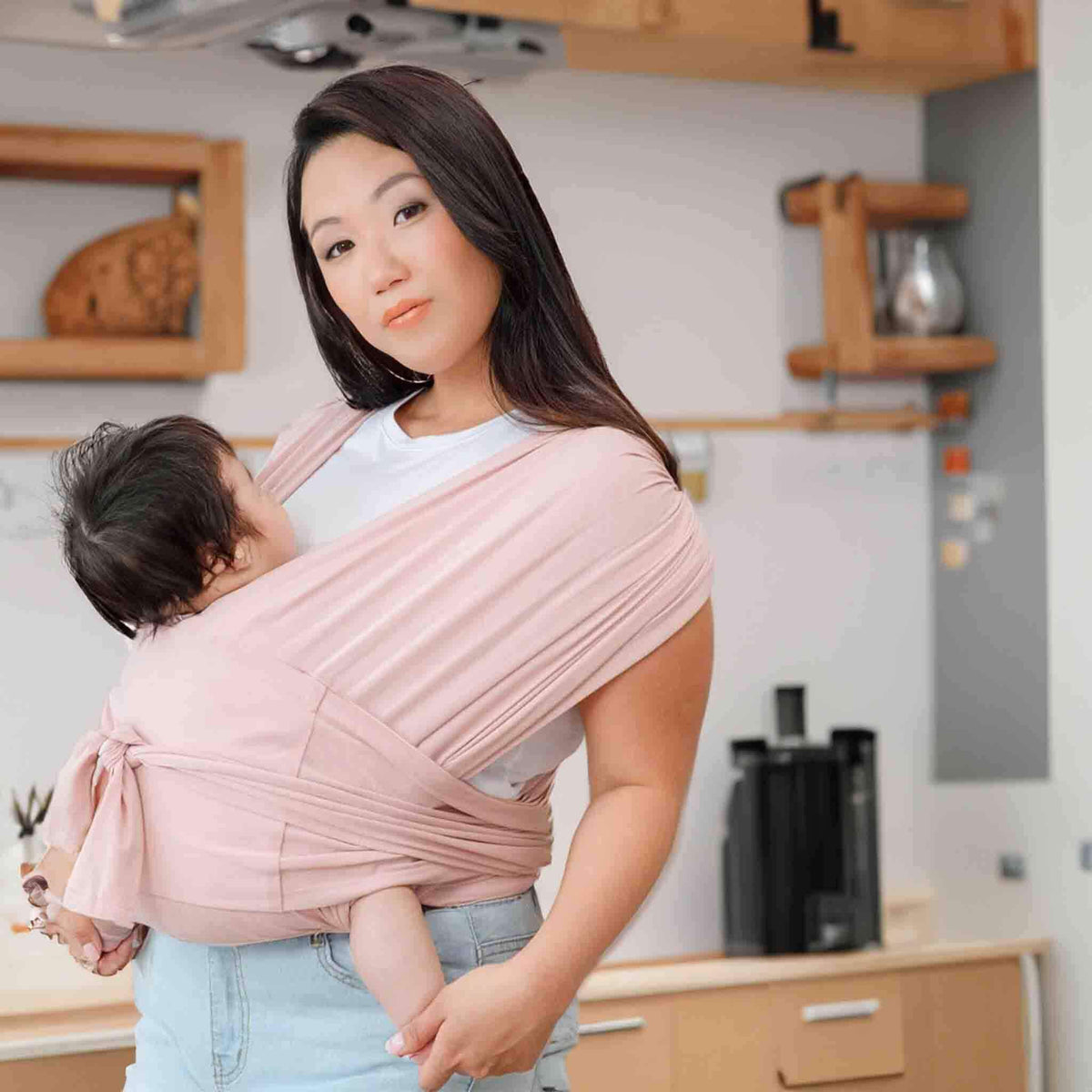 SeleneSling Porte-bébé en Coton Biologique | Écharpe de Portage Ajustable