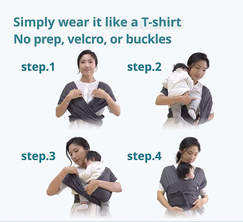 SeleneSling Porte-bébé en Coton Biologique | Écharpe de Portage Ajustable