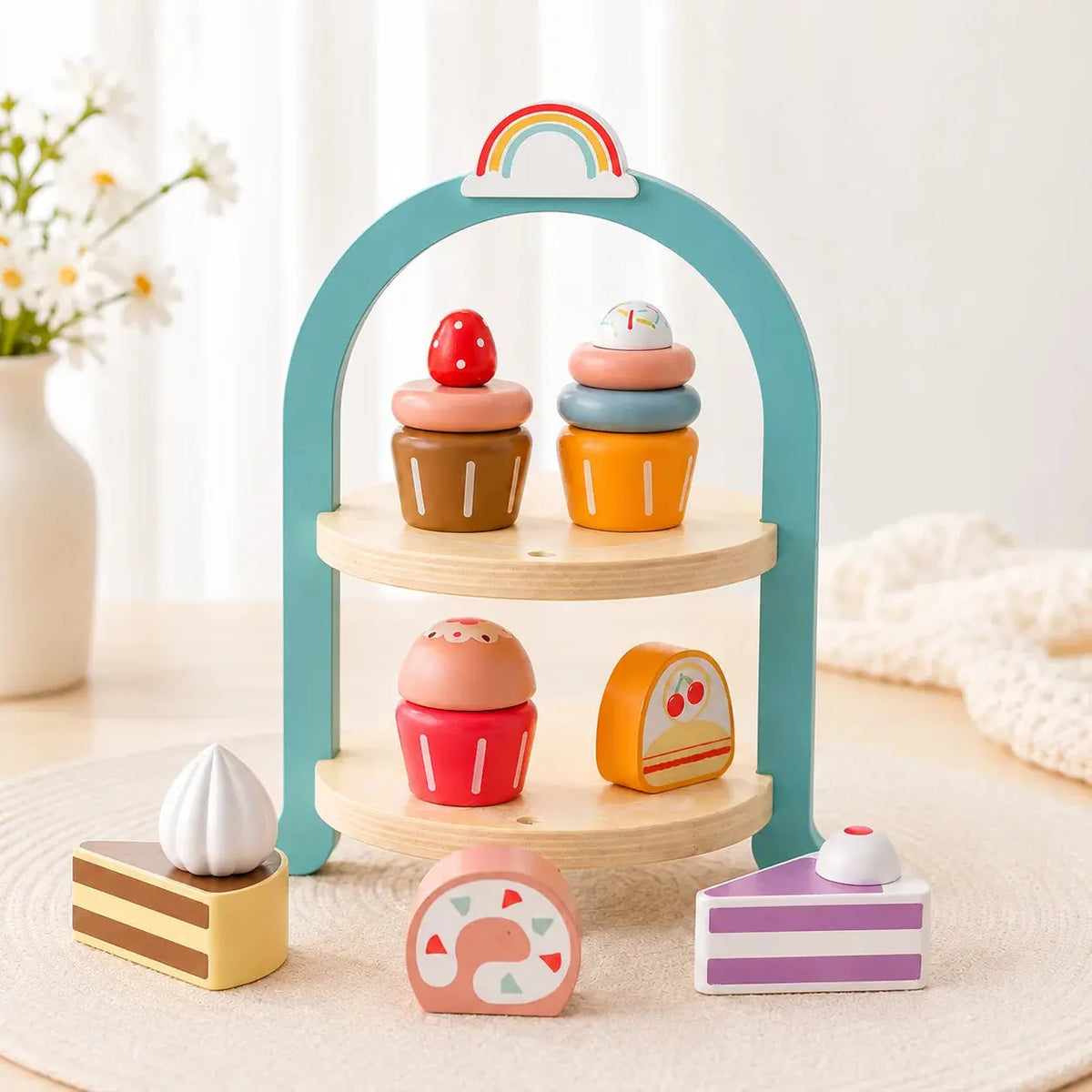 Service à Gâteaux en Bois pour Enfant – SweetTower