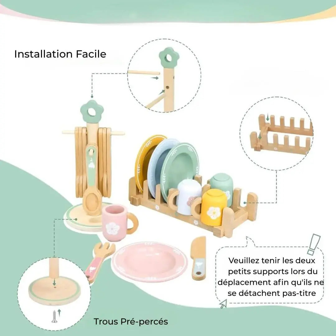 Service de Vaisselle en Bois pour Enfant – SweetDishes